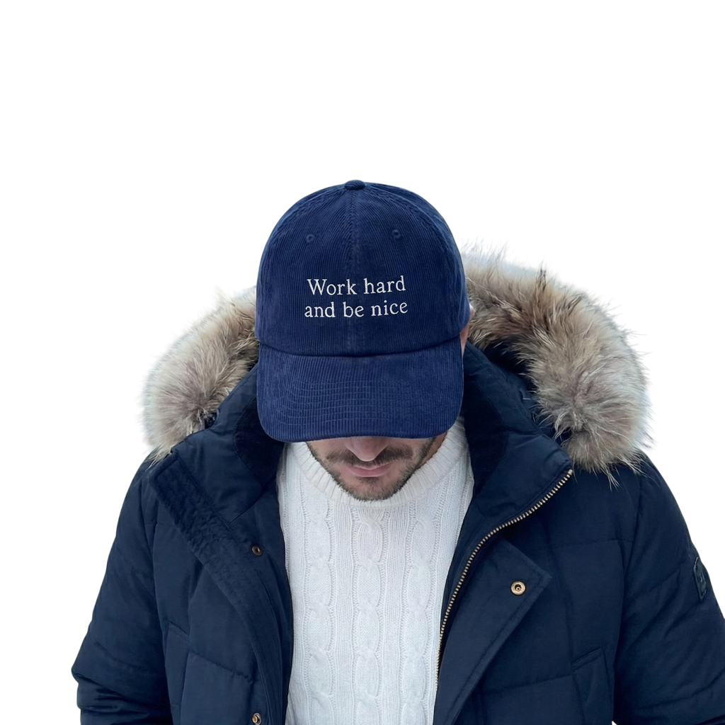 Casquette en velours côtelé