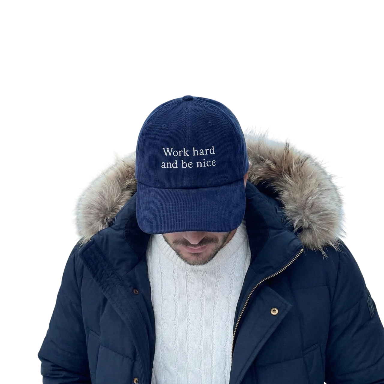 Casquette en velours côtelé